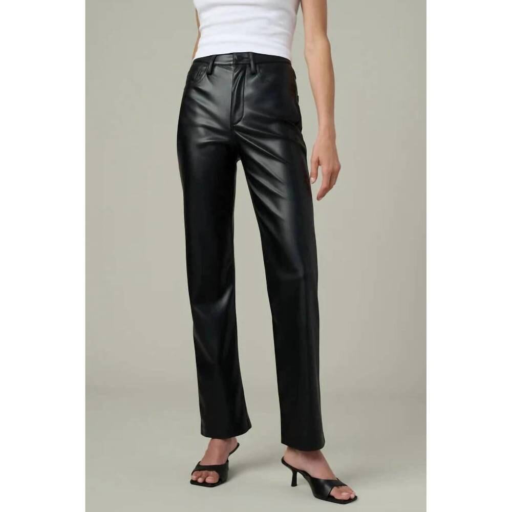 JOE'S JEANS Margot Vegan Leather Jean Pant in Black Sz 26 NWTf
